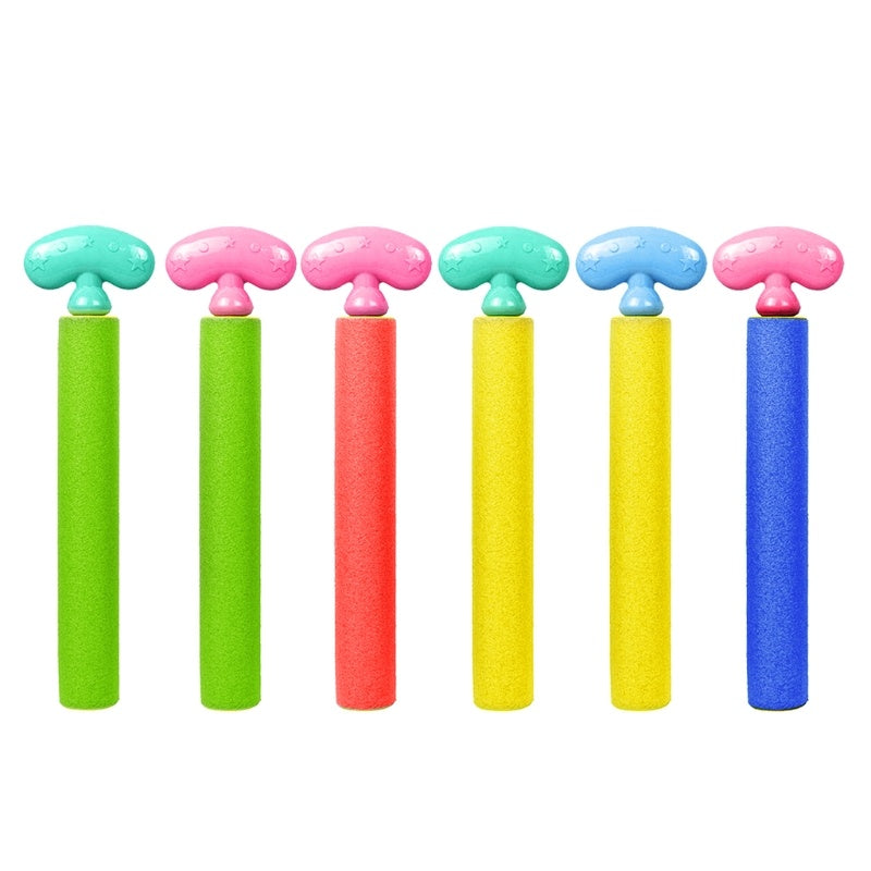 Set of 6 EVA Foam Water Guns – Pull-Type Soakers for Kids