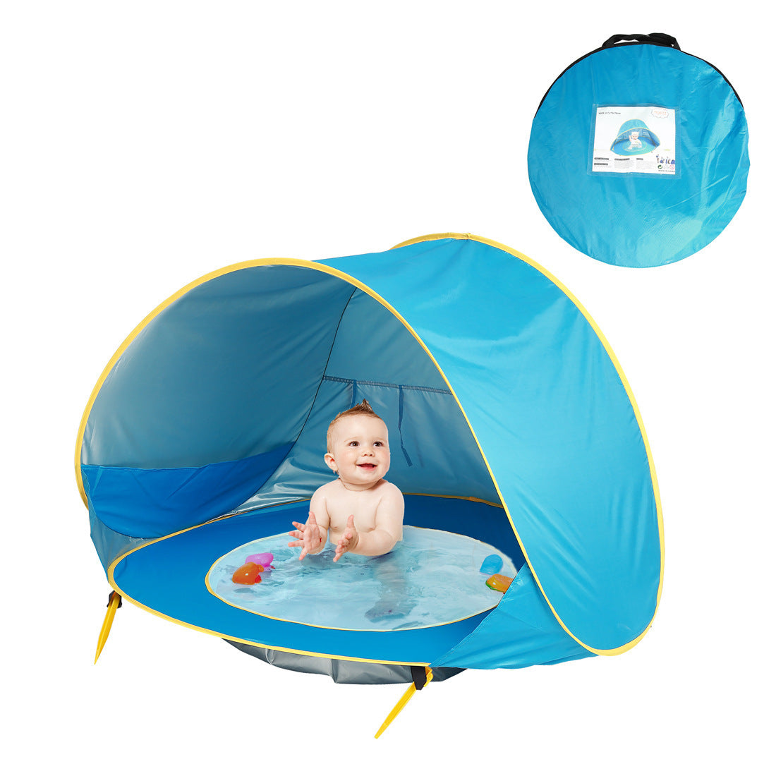 Pop-Up Baby Beach Tent with Pool – UPF 50+ UV Protection