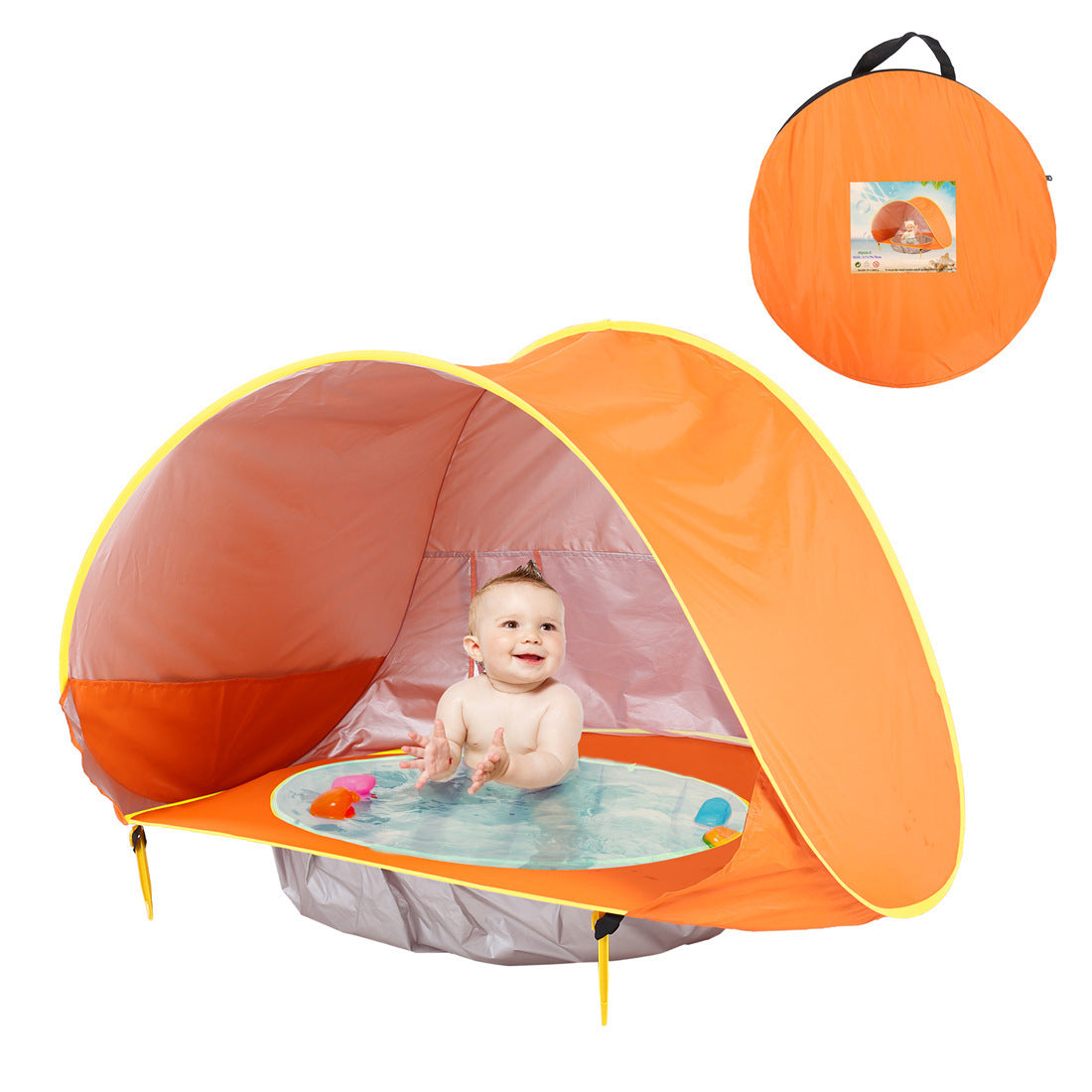 Pop-Up Baby Beach Tent with Pool – UPF 50+ UV Protection