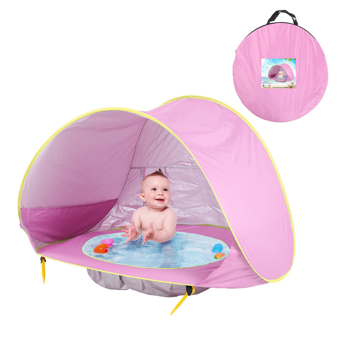 Pop-Up Baby Beach Tent with Pool – UPF 50+ UV Protection