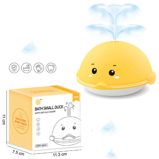 Automatic bear-shaped bath toy with water spray, Montessori water play for toddlers, safe BPA-free plastic