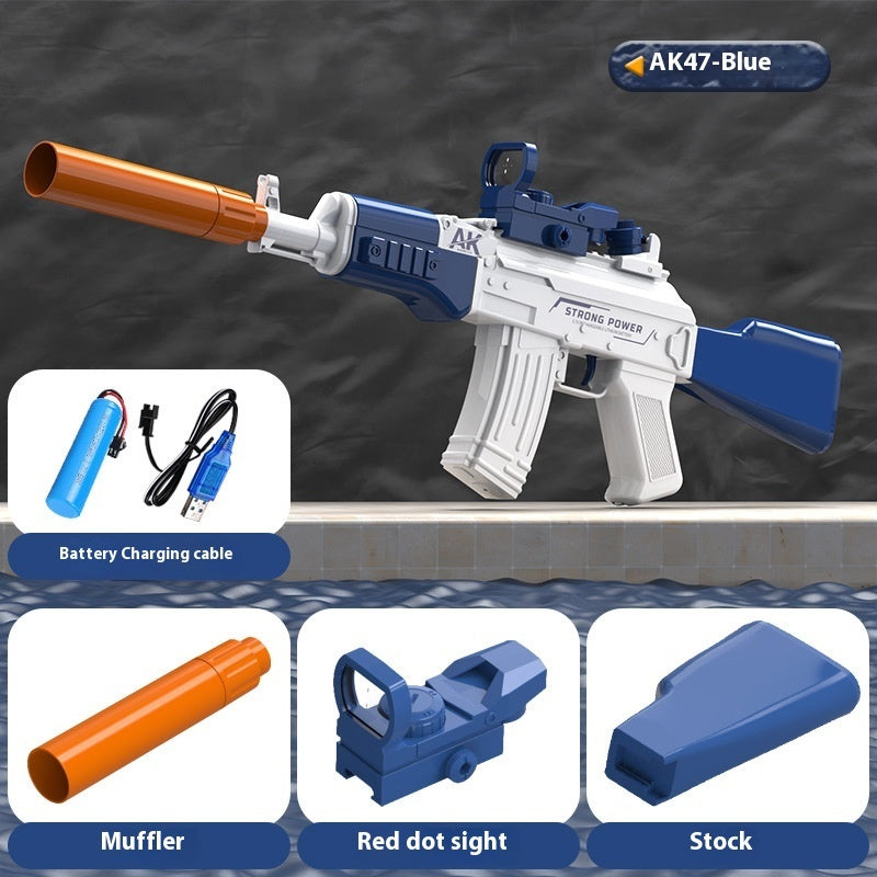 Electric AK47 Water Gun – Drum Ammo, Auto-Spray Blaster