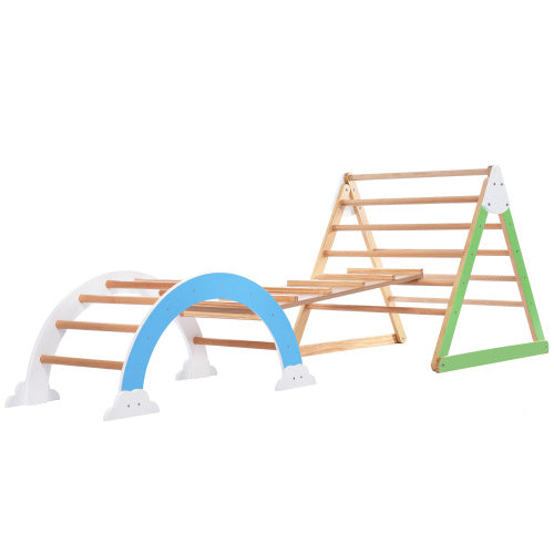 Montessori Climbing Triangle Set – Wooden Indoor Play Gym