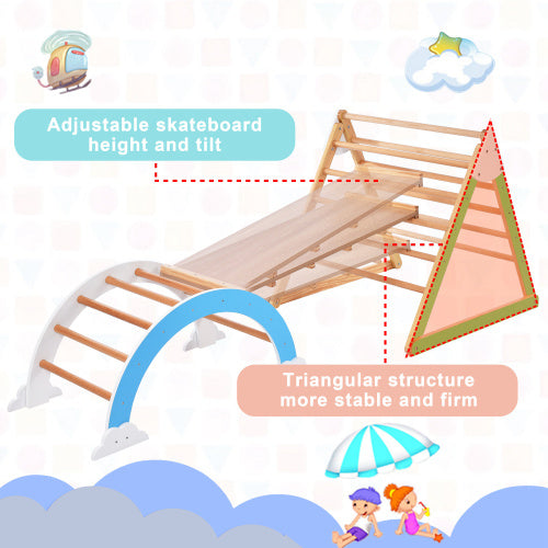 Montessori Climbing Triangle Set – Wooden Indoor Play Gym