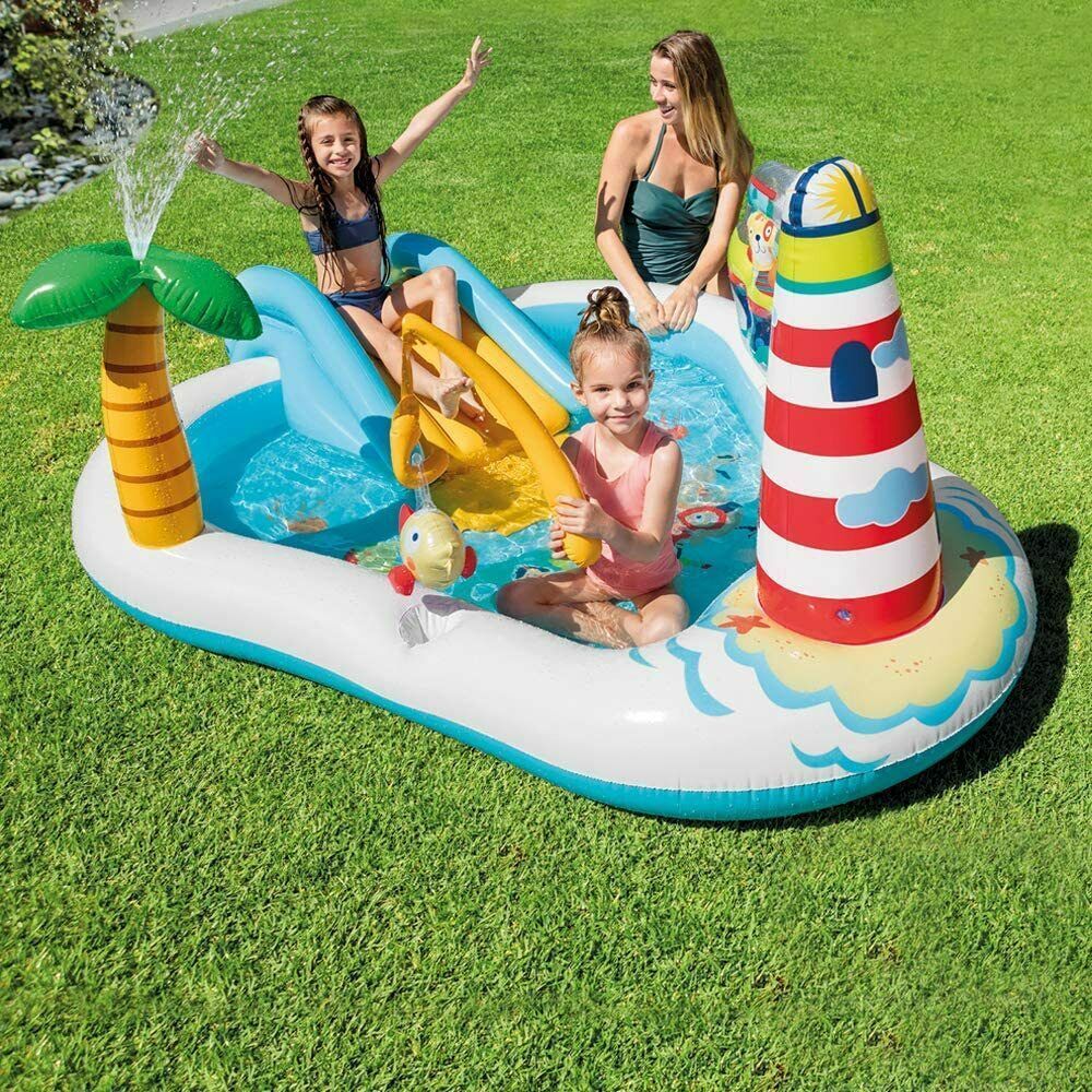 Inflatable Animal Slide Pool with Sprinkler – Summer Fun for Kids