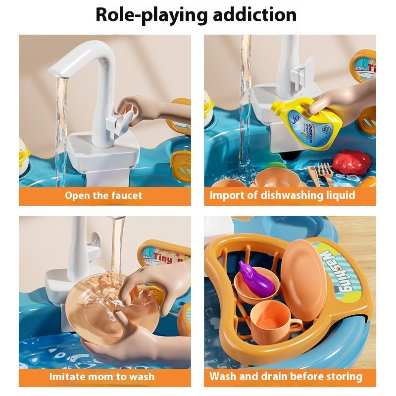 2-in-1 Electric Fishing Sink Table Toy - Fun Water Play for Kids