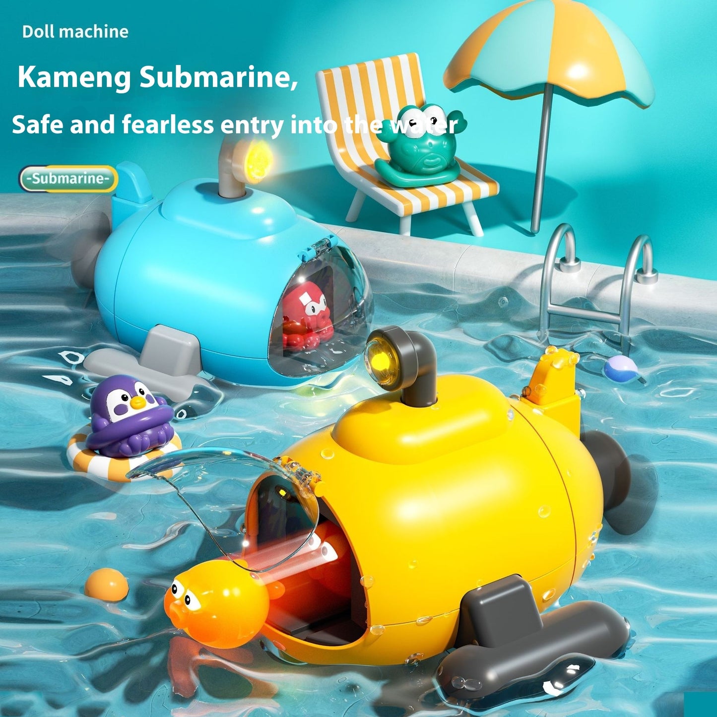 3-in-1 Submarine Bath Toy for Kids – Fun Learning & Play