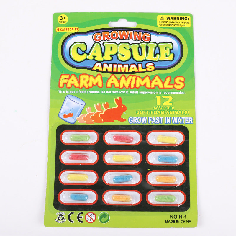 Magic Water Growing Capsules – Expandable Animal Toys 12 pcs