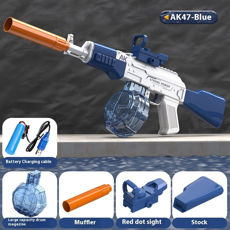 Electric AK47 Water Gun – Drum Ammo, Auto-Spray Blaster