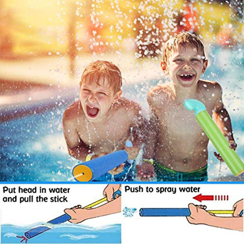 Set of 6 EVA Foam Water Guns – Pull-Type Soakers for Kids