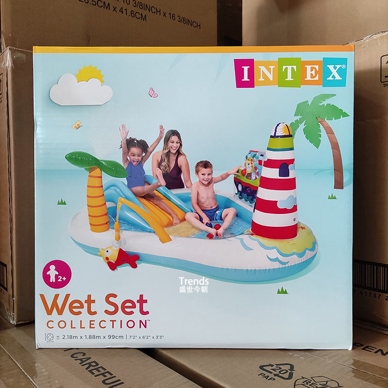 Inflatable Animal Slide Pool with Sprinkler – Summer Fun for Kids