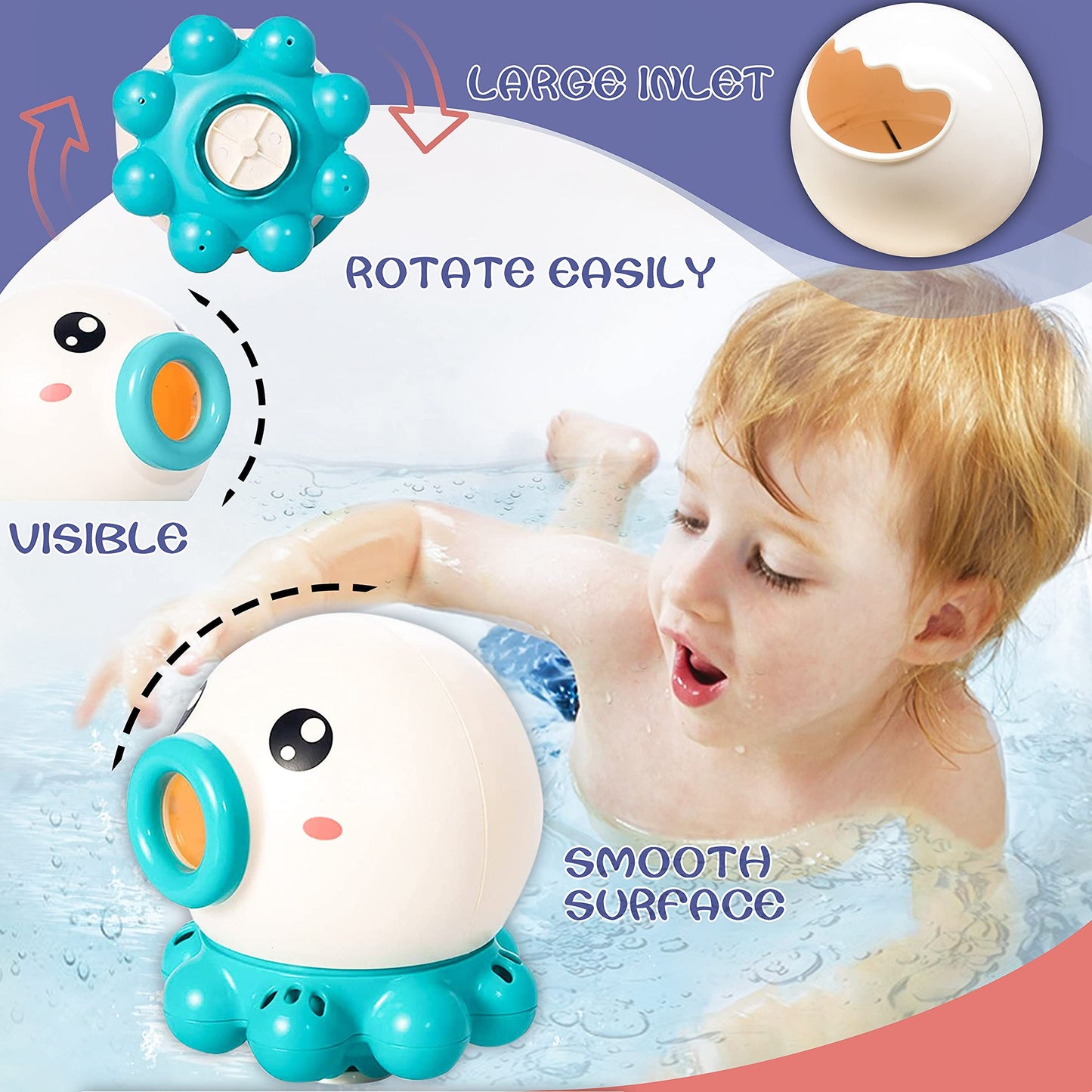 Octopus Baby Bath Toy – Spinning Water Spray Fun 🐙