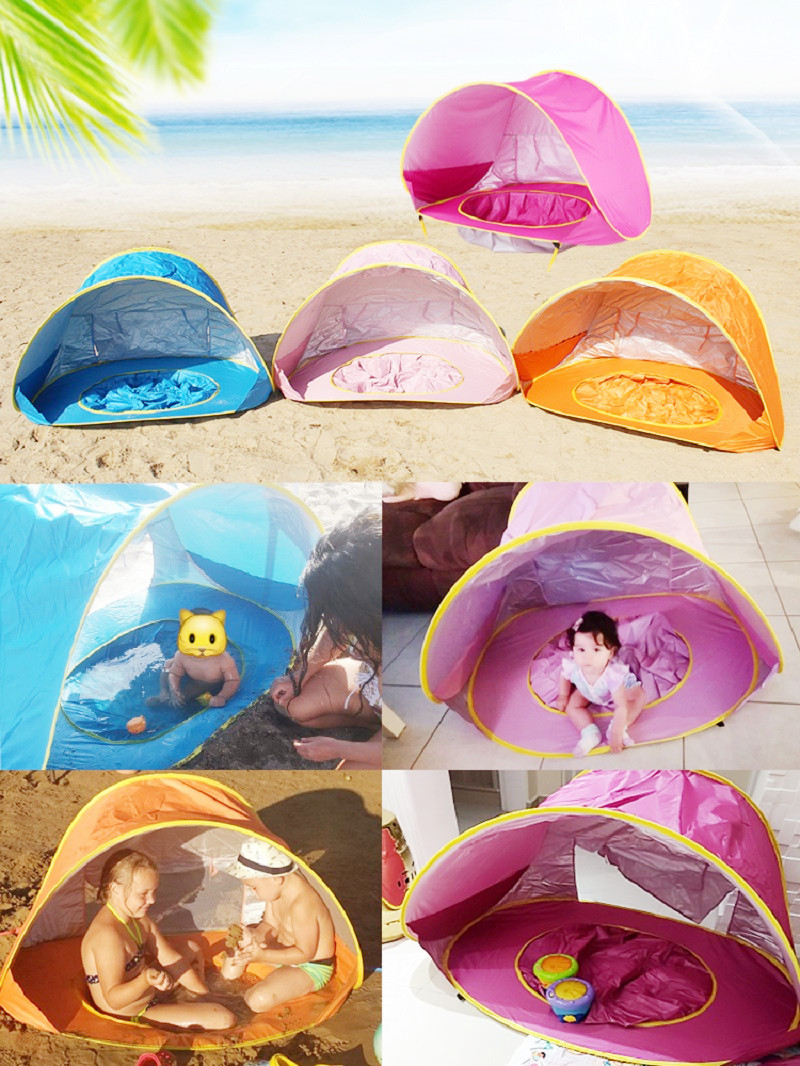 Pop-Up Baby Beach Tent with Pool – UPF 50+ UV Protection