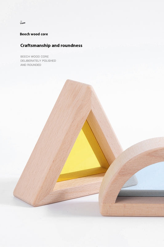 - Acrylic Translucent Wooden Blocks – Montessori DIY Toy (2-5) - Mylittleswonder -