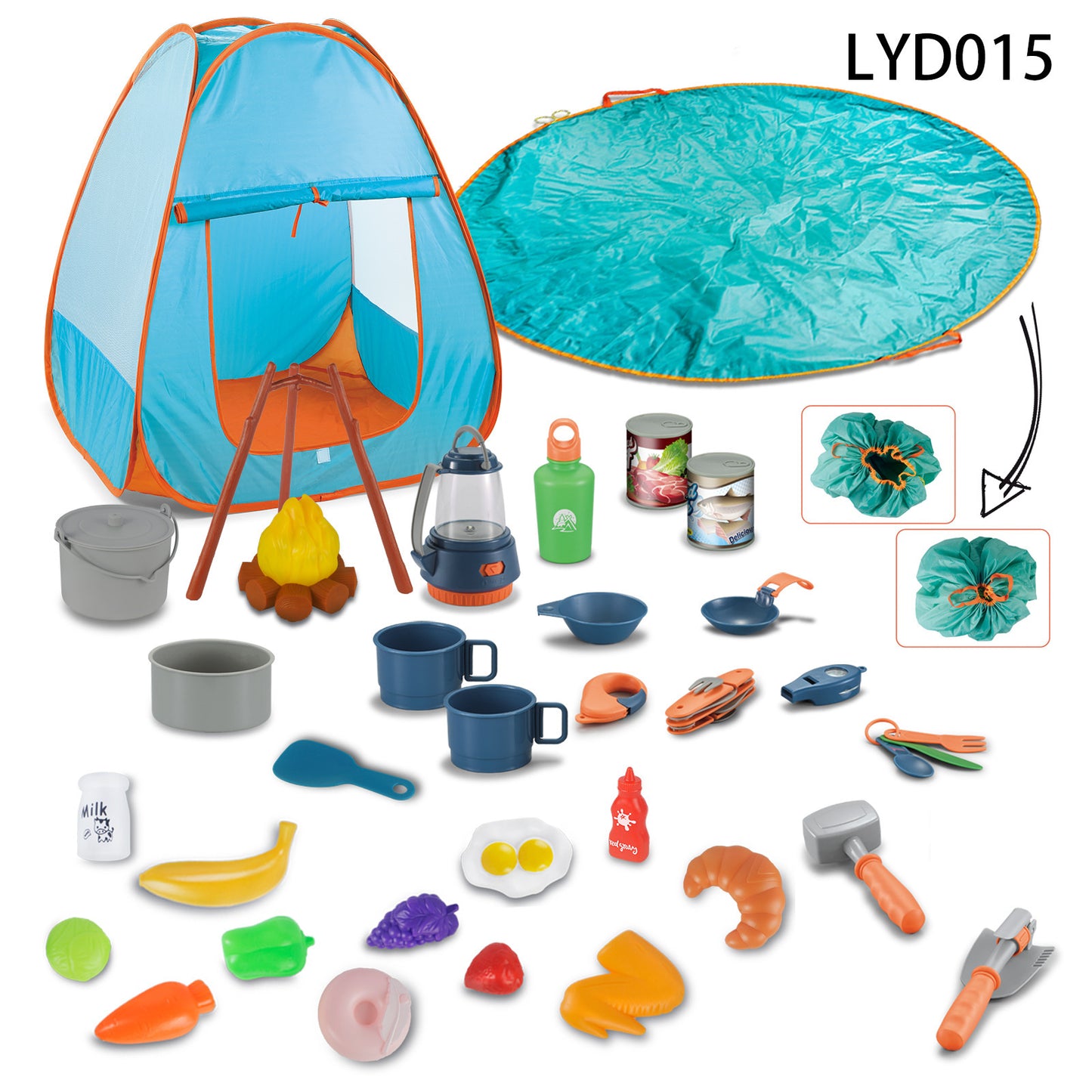Kids Camping Adventure Set – 29PCS Outdoor Simulation Play Tent Kit