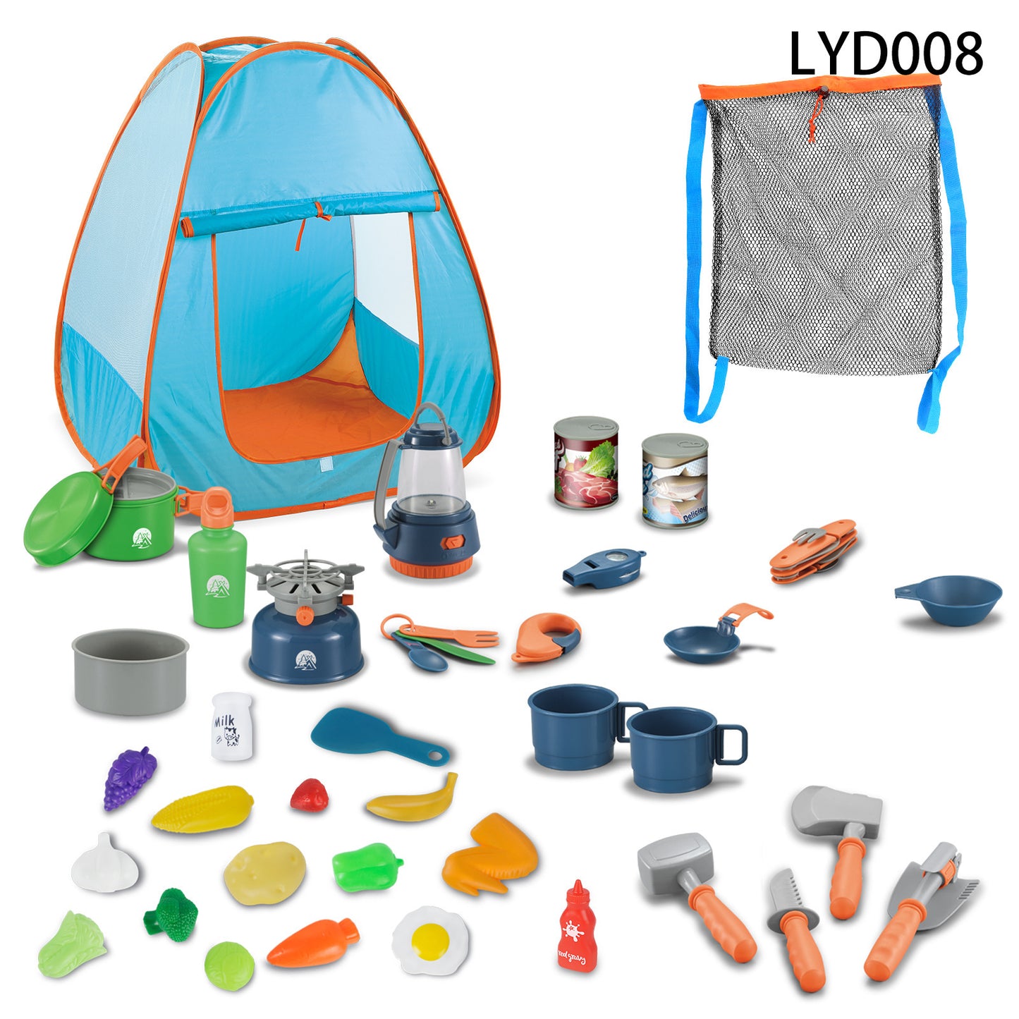 Kids Camping Adventure Set – 29PCS Outdoor Simulation Play Tent Kit