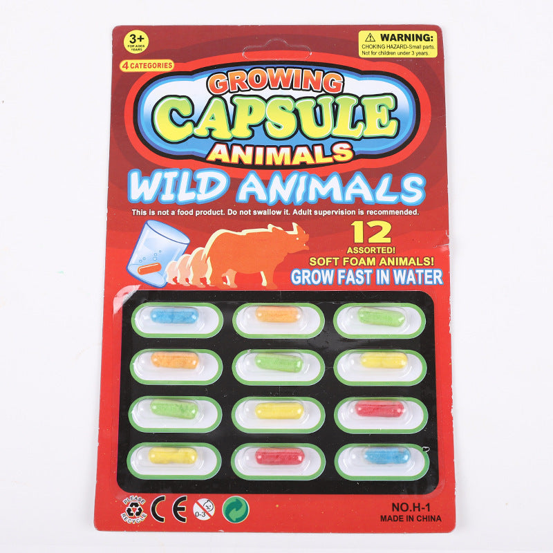 Magic Water Growing Capsules – Expandable Animal Toys 12 pcs