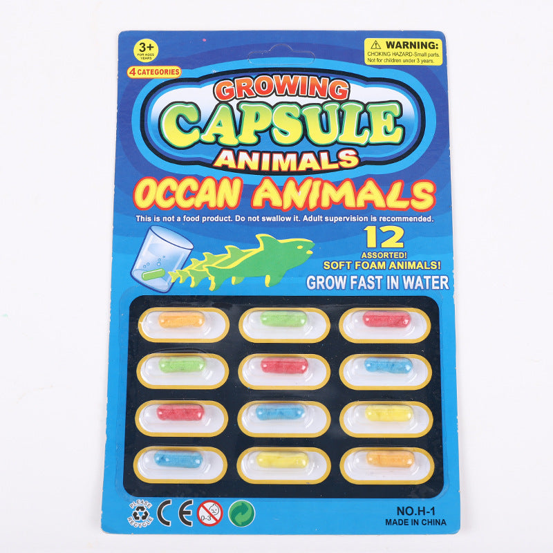 Magic Water Growing Capsules – Expandable Animal Toys 12 pcs