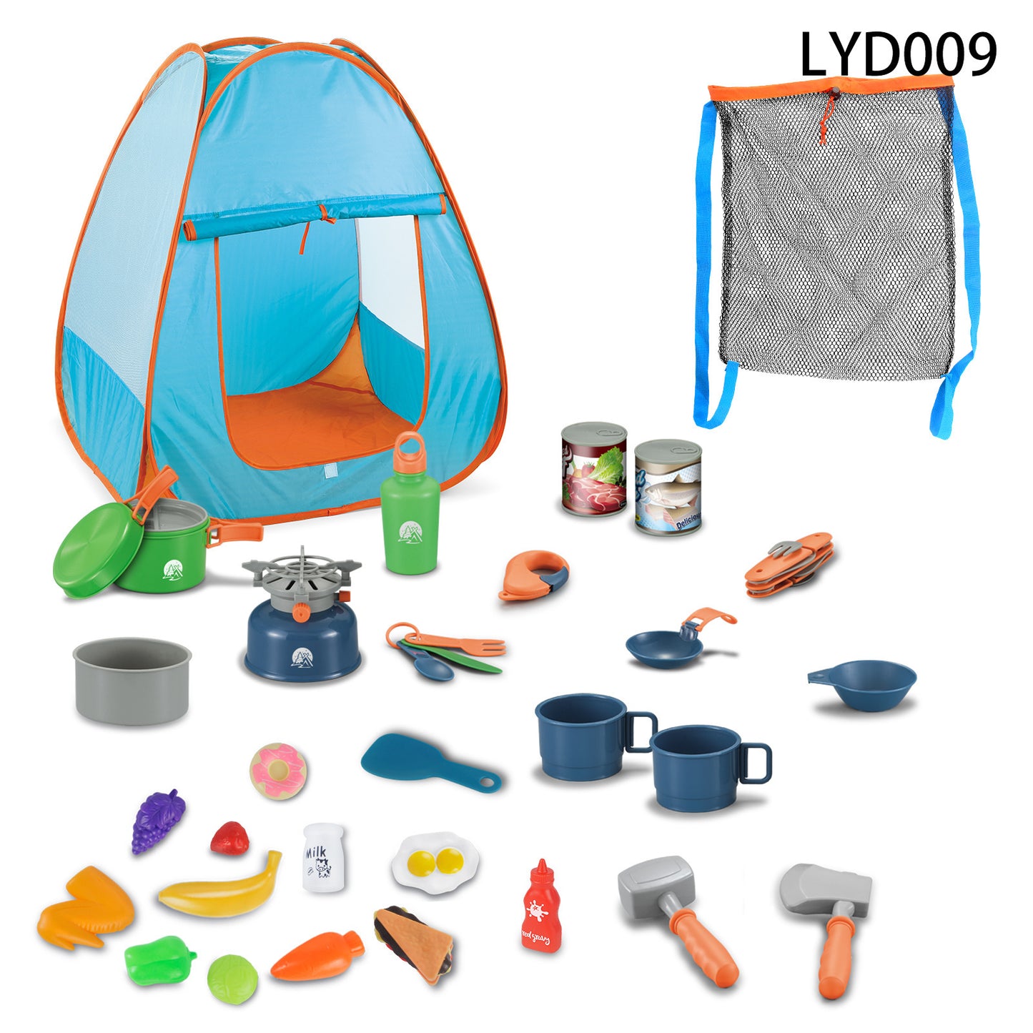 Kids Camping Adventure Set – 29PCS Outdoor Simulation Play Tent Kit