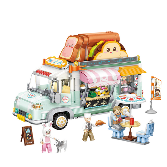 Van Sweet Treats Small Particles Building Blocks Car Model Toy