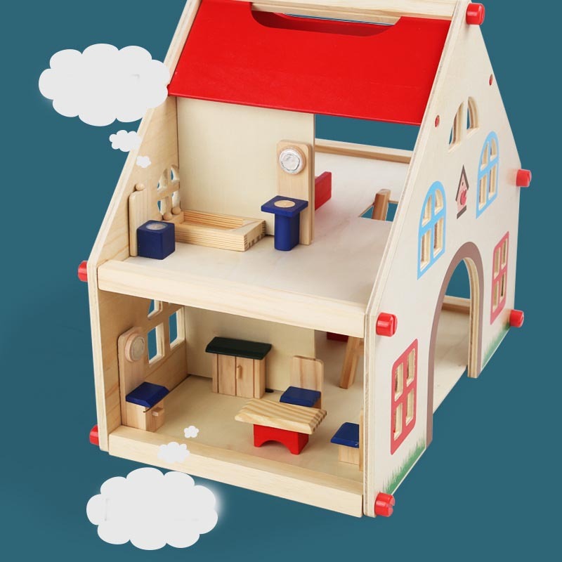 Wooden Children's Play House Villa