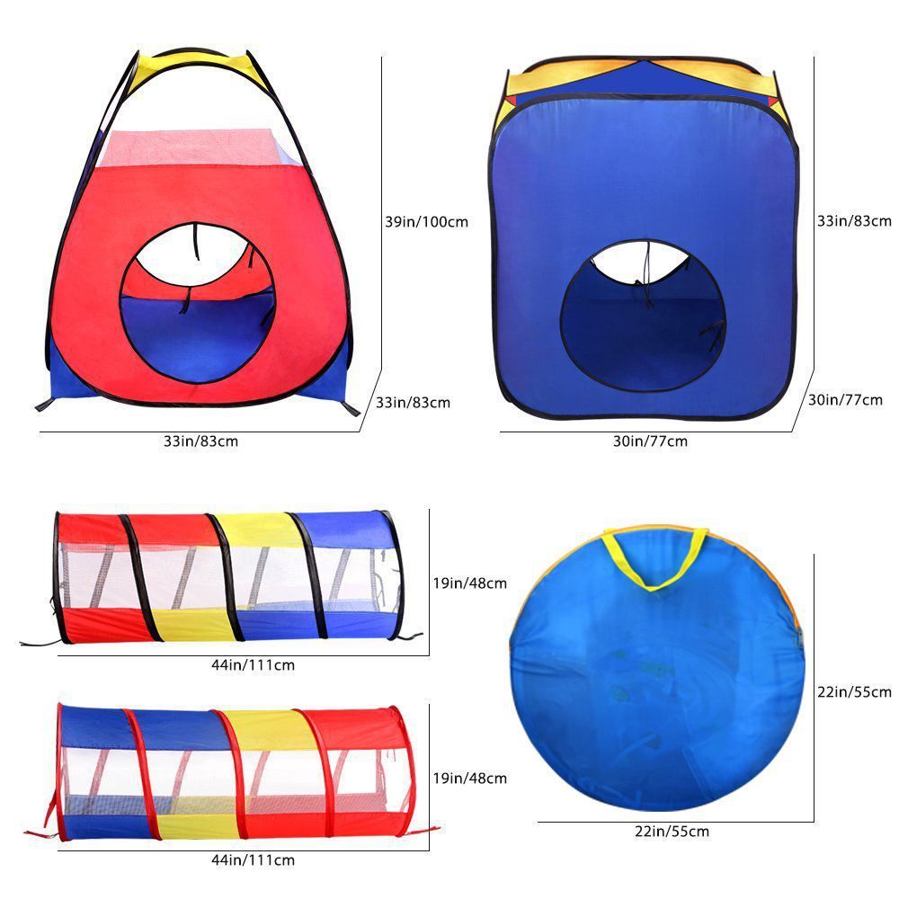 3-in-1 Kids Play Tent with Tunnels – Indoor & Outdoor Fun Set