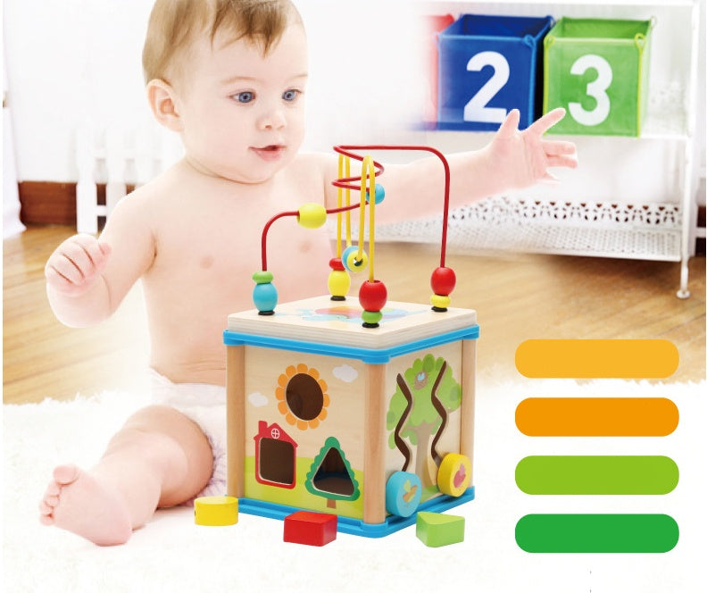 Cube Ultimate wooden activity to develop educational toys