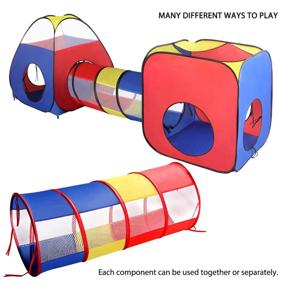 3-in-1 Kids Play Tent with Tunnels – Indoor & Outdoor Fun Set