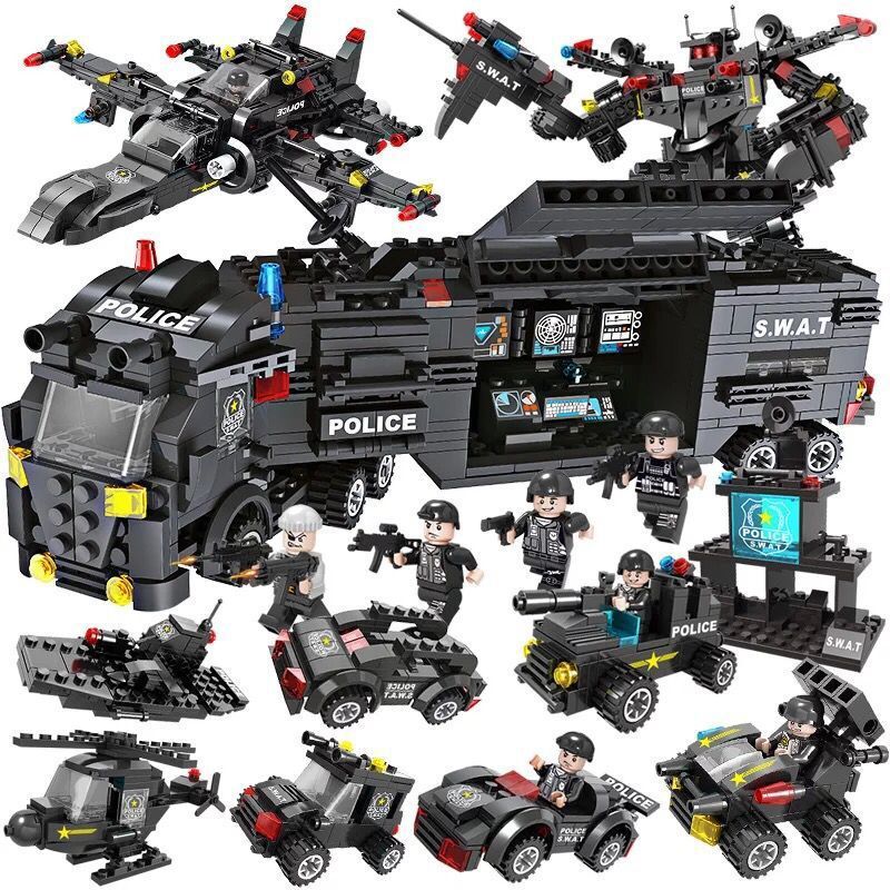 Elite SWAT Team Building Blocks – 714 Pieces of Action