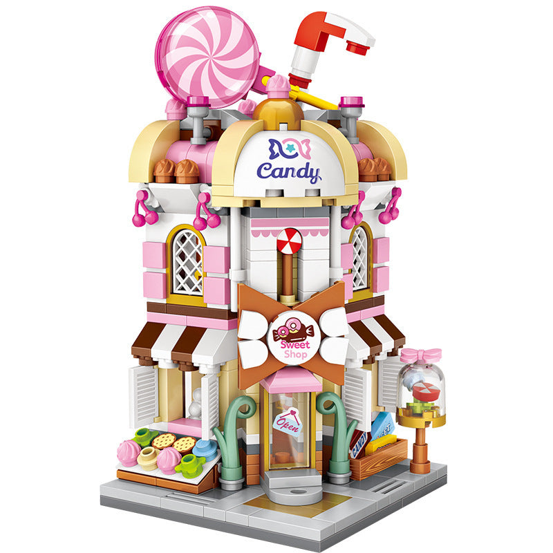 Small building blocks mini Candy Shop puzzle