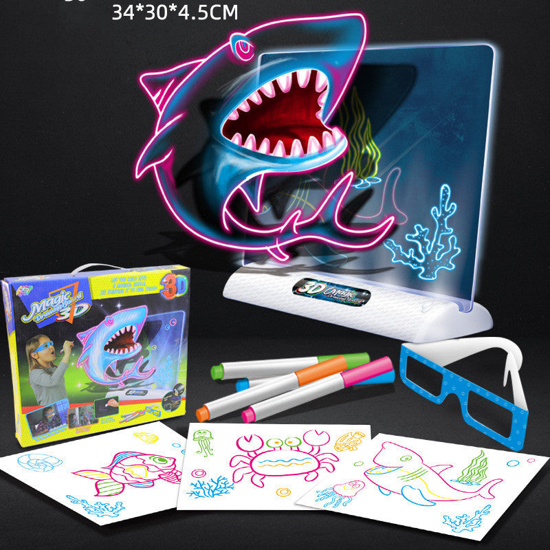 3D Magic Drawing Board LED VR Montessori Educational  DIY