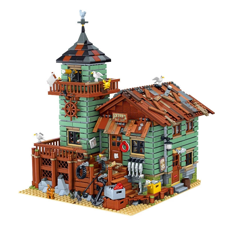 Blocks Bricks Old Fishing House Series Captain's Wharf Toys