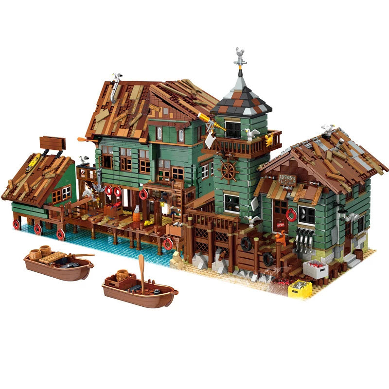 Blocks Bricks Old Fishing House Series Captain's Wharf Toys