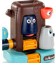 Colorful animal-themed waterwheel bath toy with multiple water streams