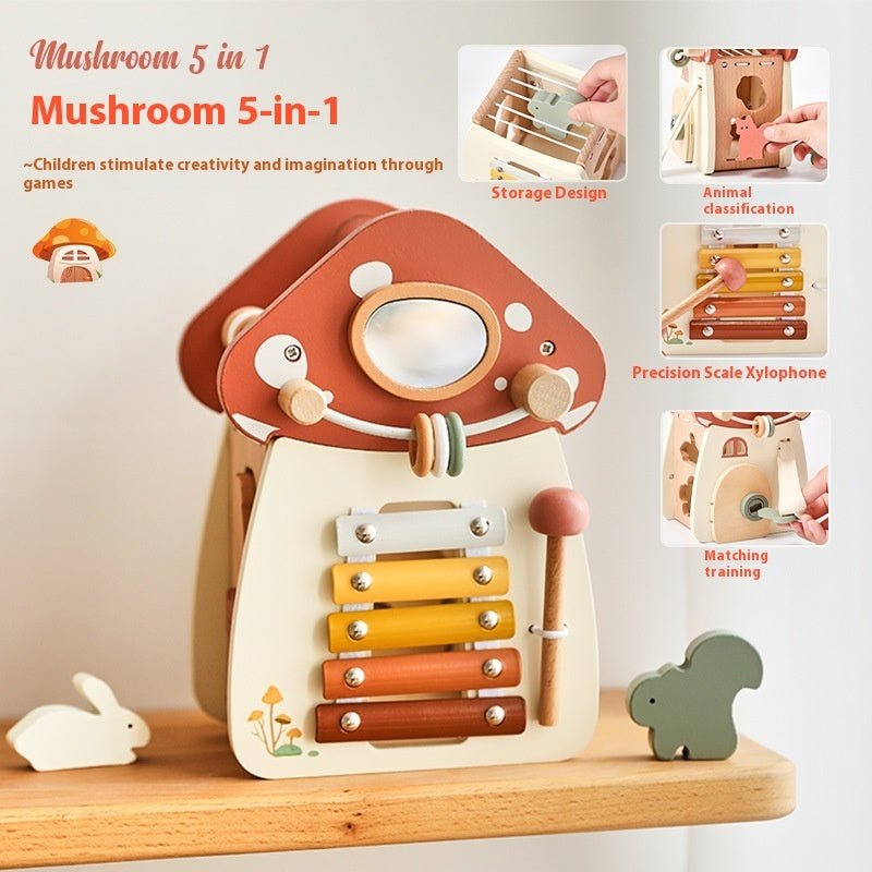 Children's Puzzle Mushroom Five In One Toy