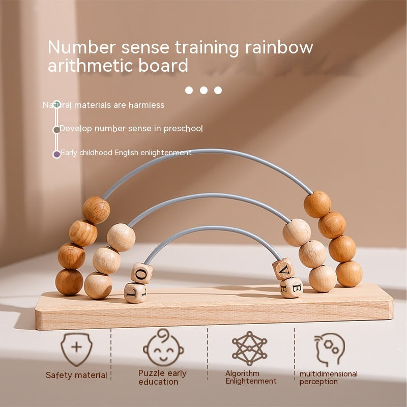 Montessori Wooden Rainbow Abacus