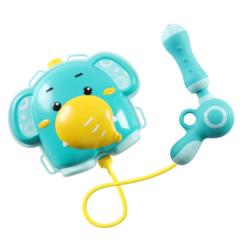 Cartoon elephant backpack water gun with spray blaster for kids