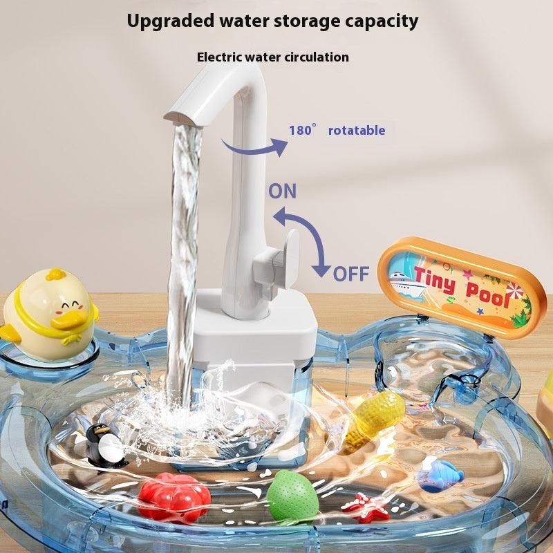 2-in-1 Electric Fishing Sink Table Toy - Fun Water Play for Kids