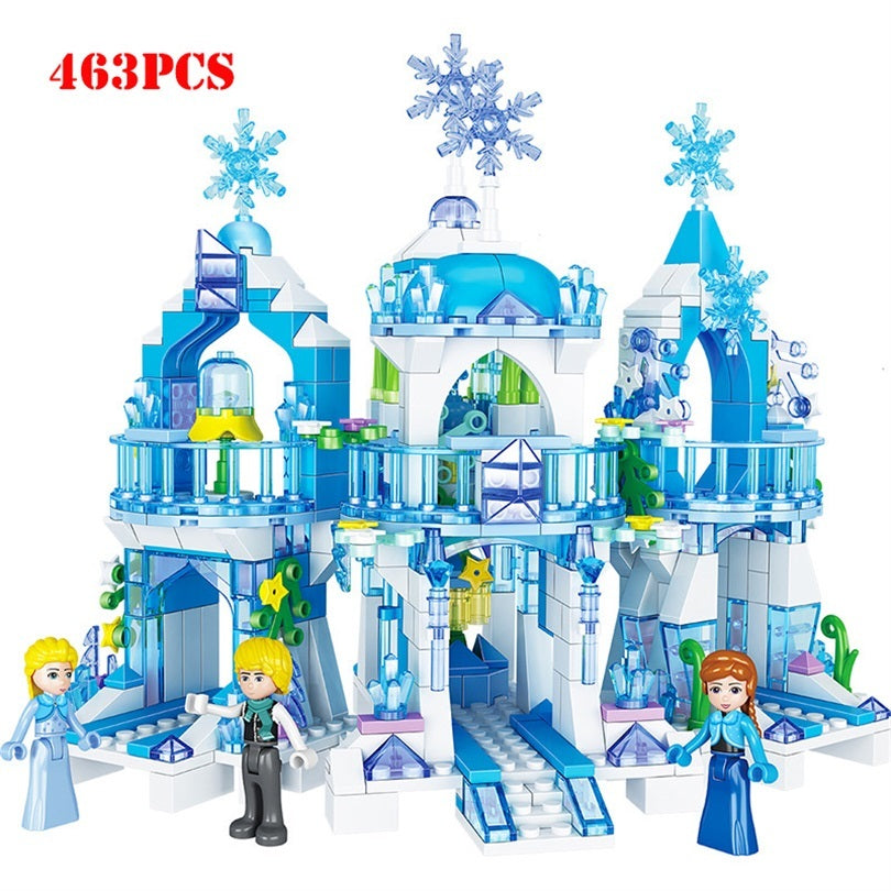 Frozen Fantasy Castle & Mega City Hospital: 2-in-1 Building Block Adventure puzzle