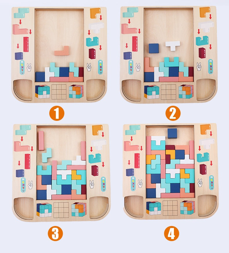 BrainBlox The Engaging Wooden Tetris Puzzle Game for Little Minds