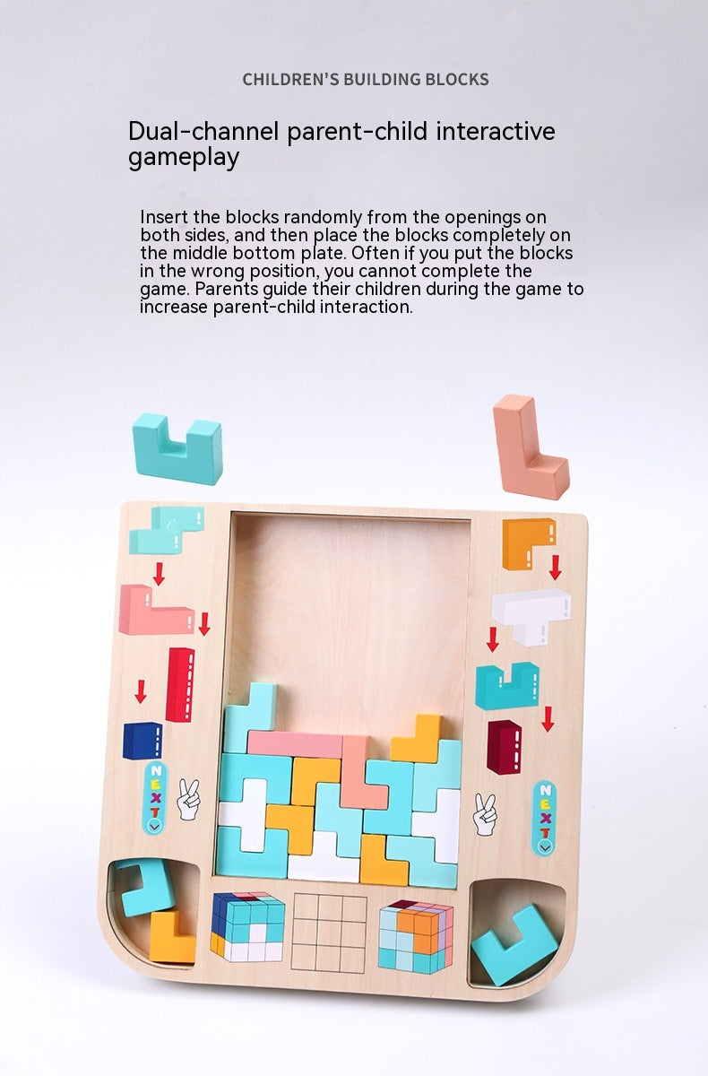 BrainBlox Das spannende Tetris-Puzzlespiel aus Holz für kleine Köpfe