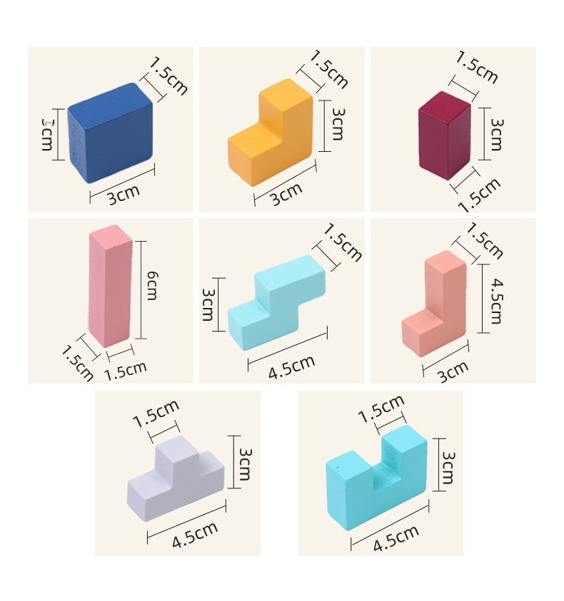 BrainBlox Das spannende Tetris-Puzzlespiel aus Holz für kleine Köpfe