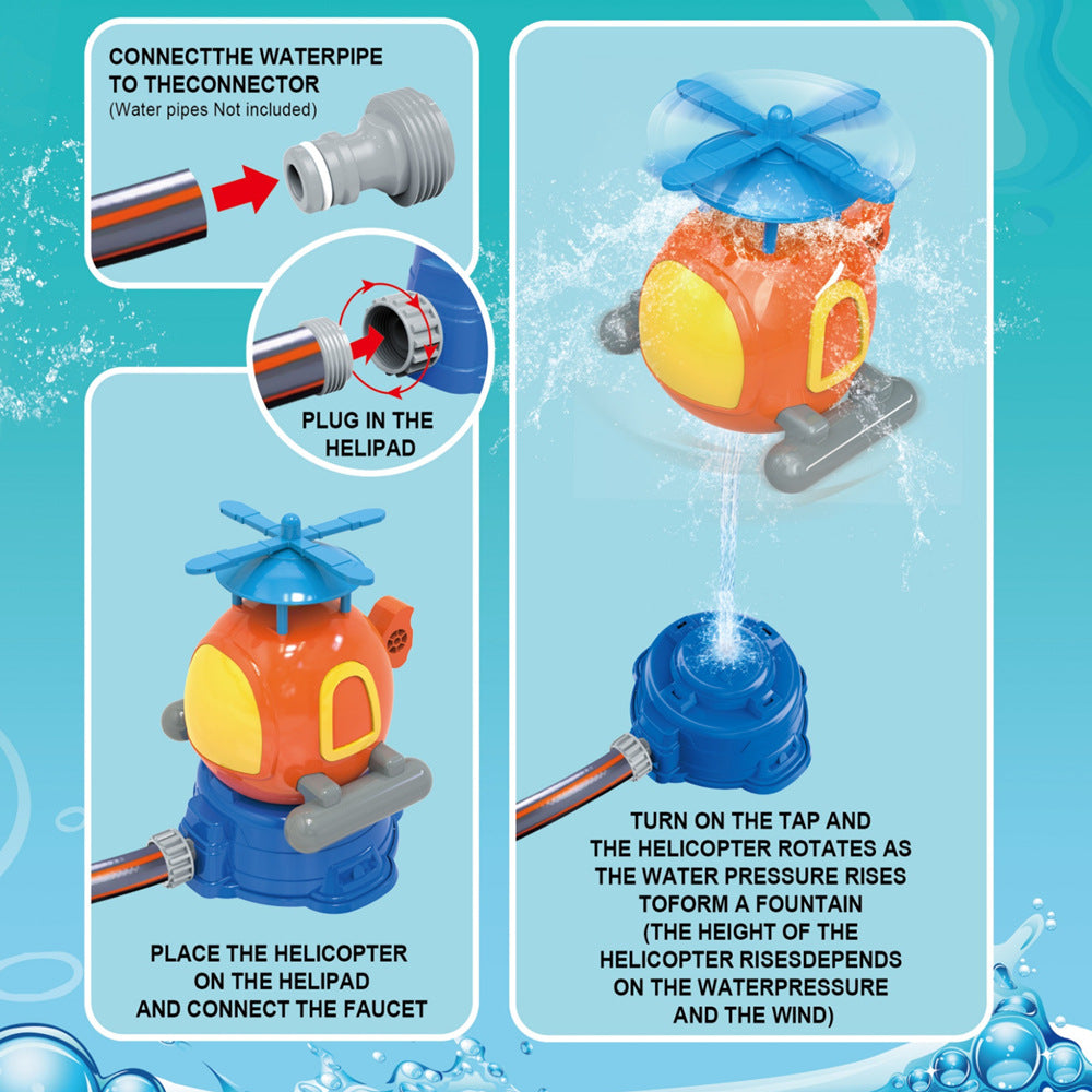 Soaring Helicopter Sprinkler Toy – Summer Outdoor Water Fun