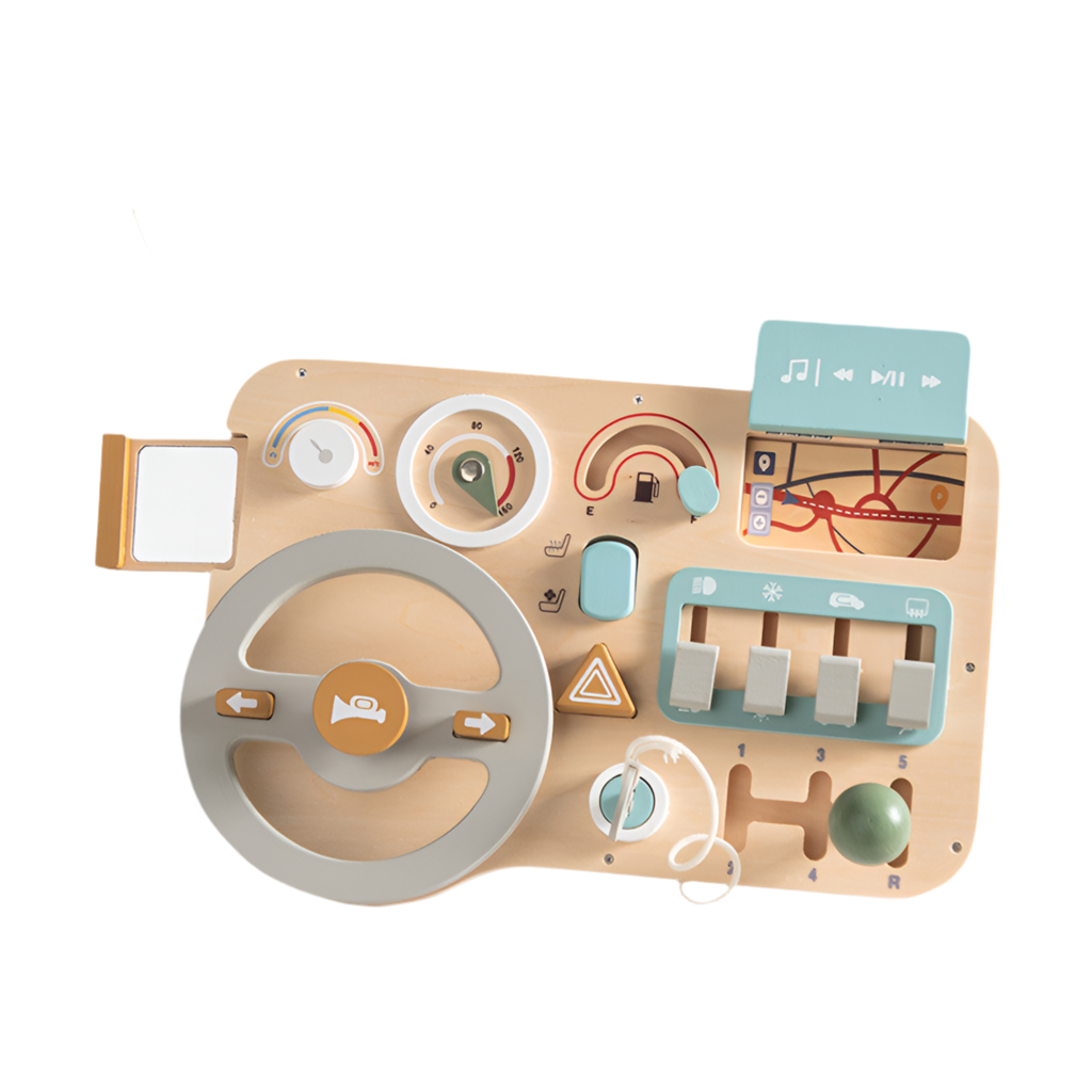 Little Driver's  Montessori Early Education Simulation Steering Wheel Busy Board