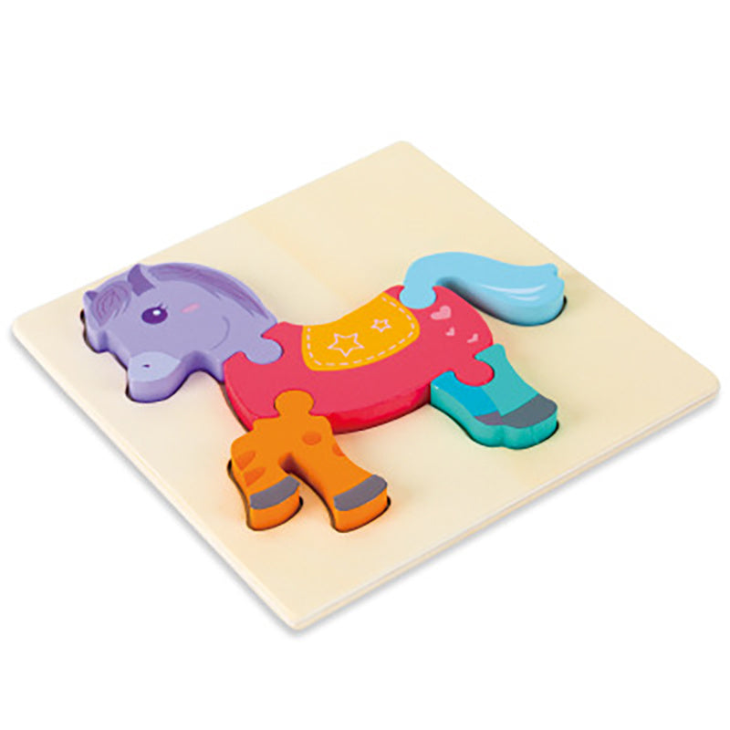 Cartoon three dimensional animal puzzle