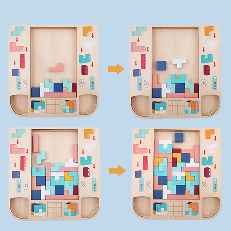 BrainBlox The Engaging Wooden Tetris Puzzle Game for Little Minds