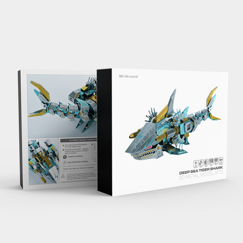 Kreatives Geschenkspielzeug Cyber ​​Shark 3D Metallpuzzle