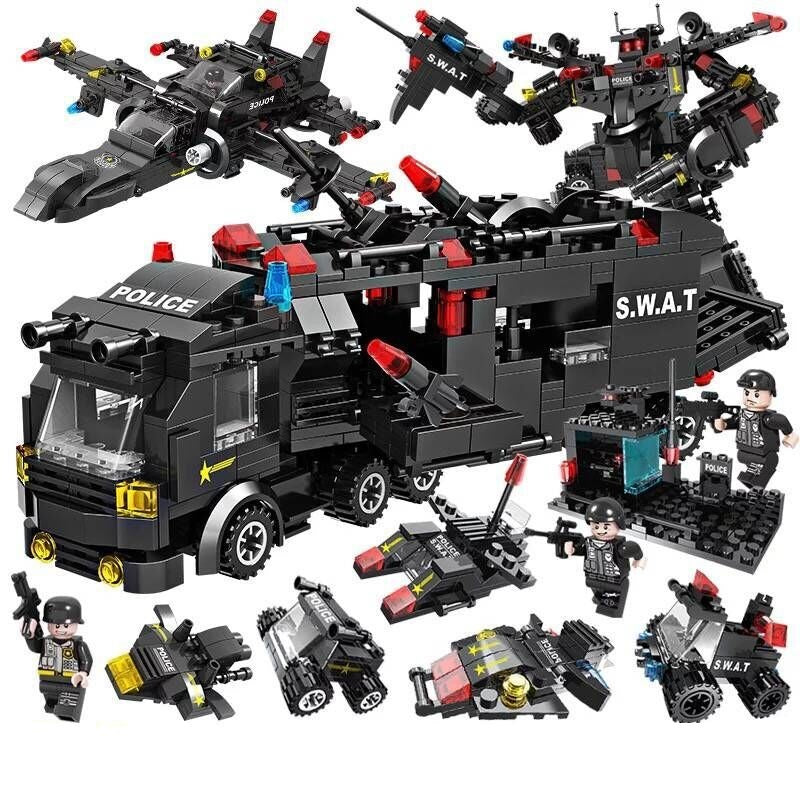 Elite SWAT Team Building Blocks – 714 Pieces of Action