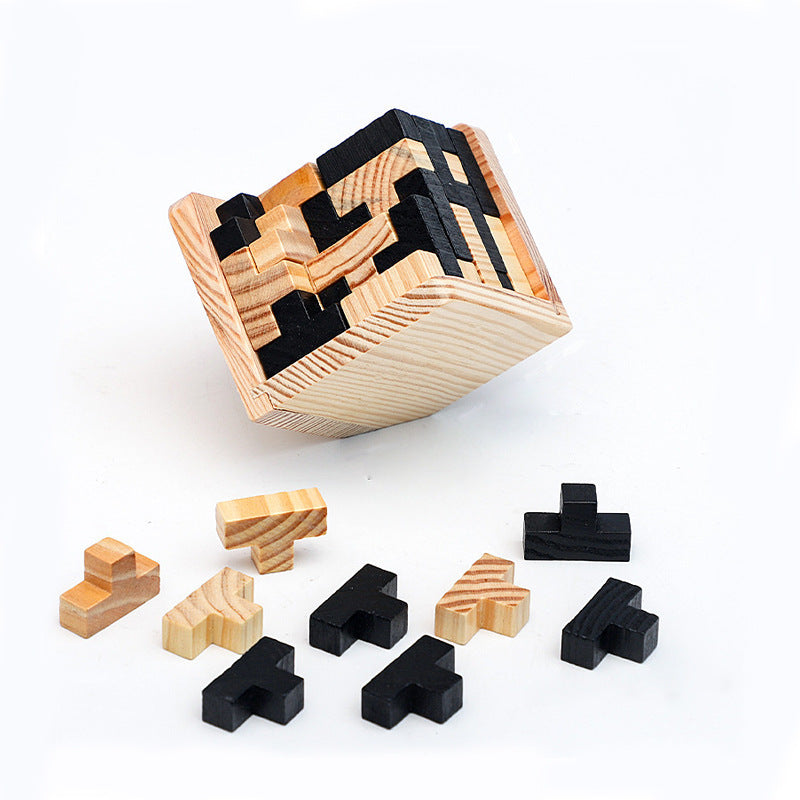 Cube Wooden Puzzle Kongming Lock