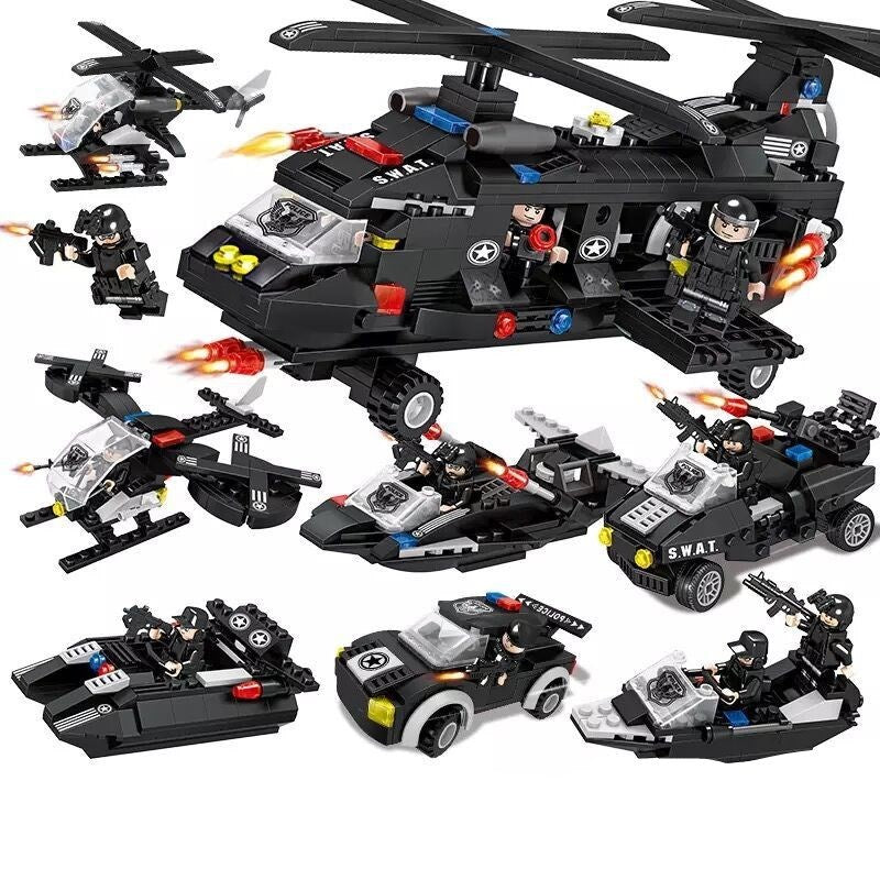 Elite SWAT Team Building Blocks – 714 Pieces of Action